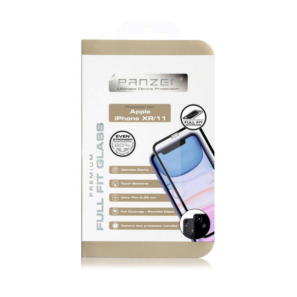 Panzer Silikatglass Full-Fit skjermbeskytter for iPhone XR/11